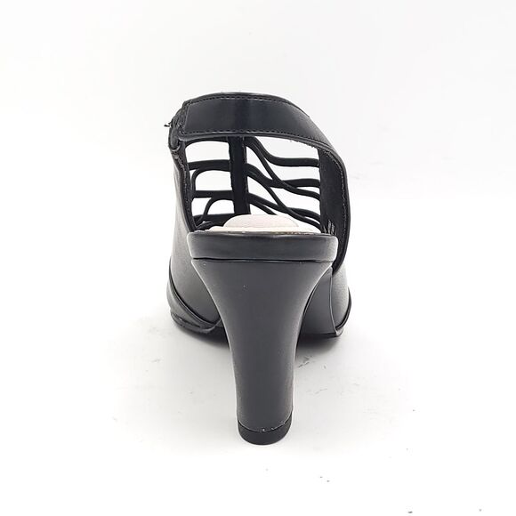 Easy Street Women Slingback Criss Cross Strap Sandals Berry Size US 8N Black - Picture 6 of 7